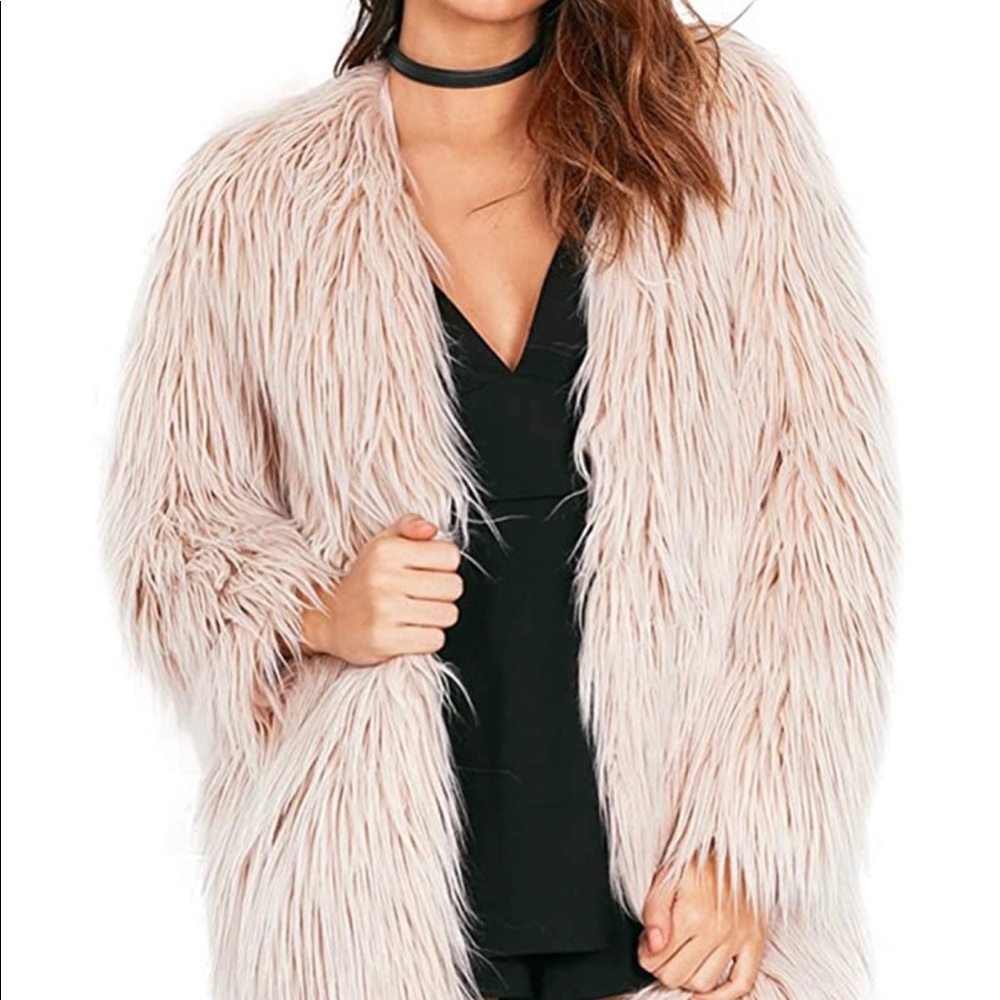 Faux fur coat